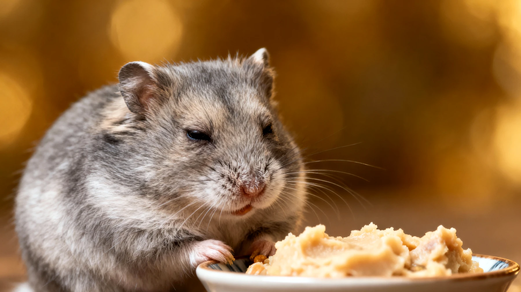 Ältere Hamster benötigen eine angepasste Ernährung und Nahrungsergänzung, da sie häufig Zahnprobleme entwickeln, einen verlangsamten Stoffwechsel haben und Schwierigkeiten beim Kauen harter Futterstücke zeigen"